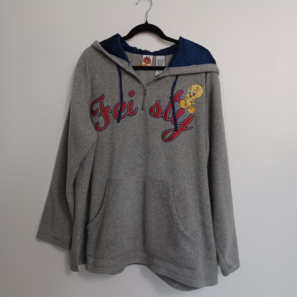 Looney Tunes Feisty Half Zip Sweater